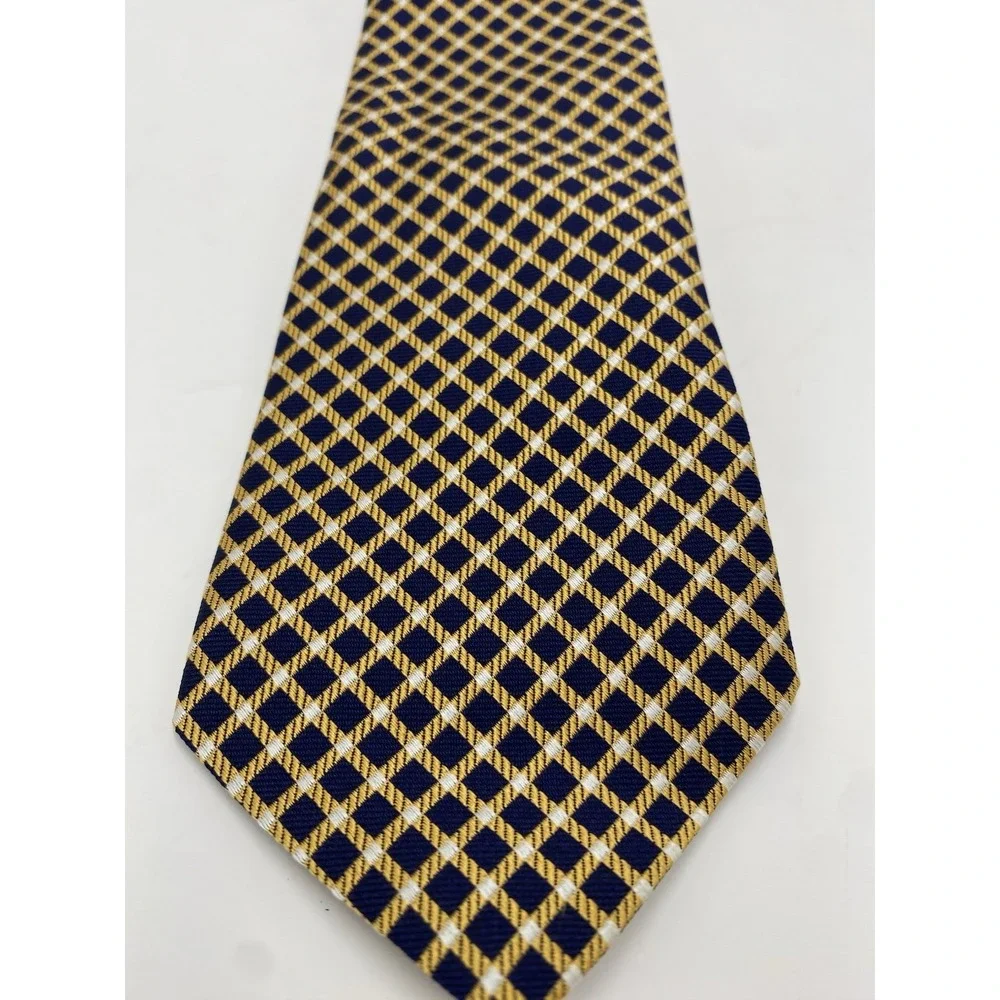 Brooks Brothers Men's Diamond Patterned‎ Neck Tie Yellow *Read*